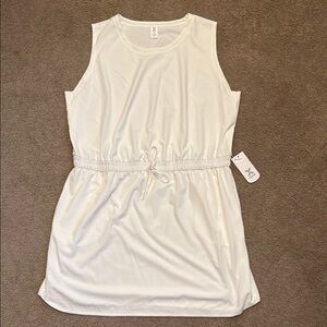 Xersion White Sleeveless Sheath Dress